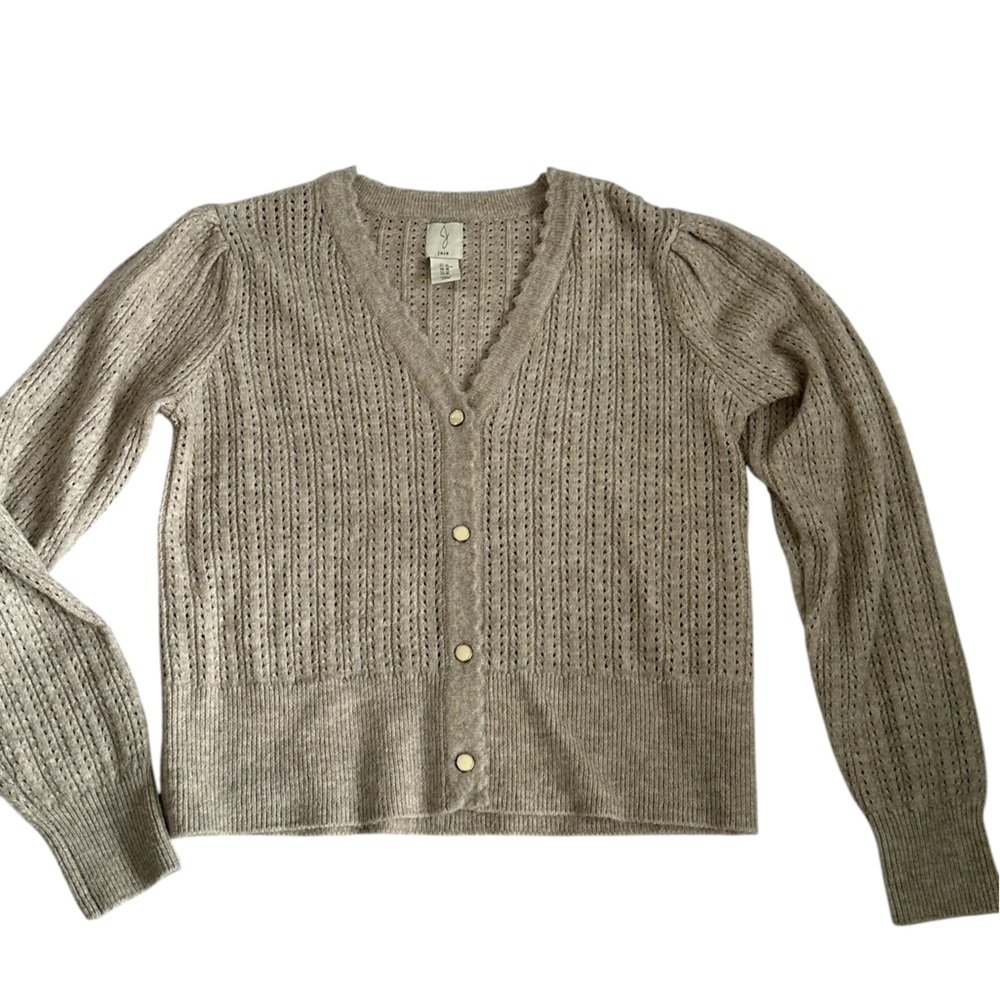 REVOLVE Joie Pearl Button V Neck Cardigan Cottagecore Romantic Minimalist Sz M